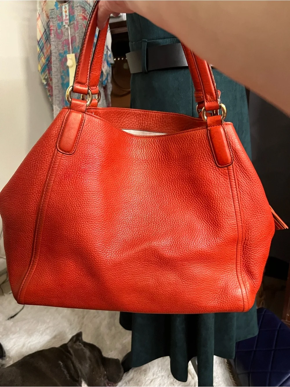 Gucci Red Leather Shoulder Bag